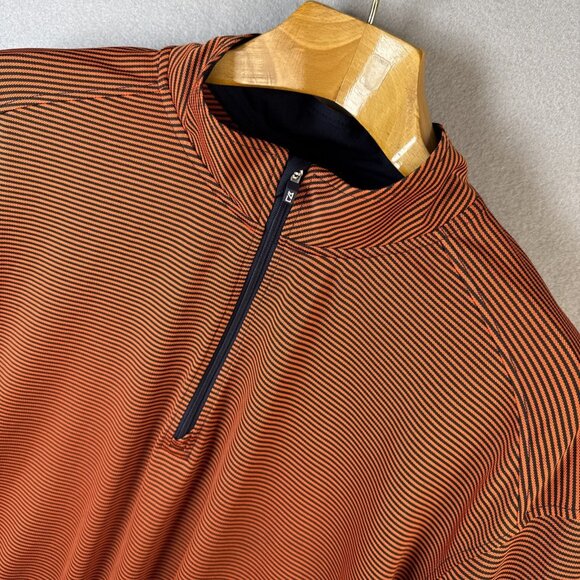 Cutter & Buck Pullover Mens XXL Virtue Eco Pique Micro Stripe Recycled 3/4 Zip O - Picture 1 of 13